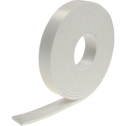Αυτοκόλλητη Αφρώδης Ταινία Διπλής Όψης Λευκή 19mmx5m