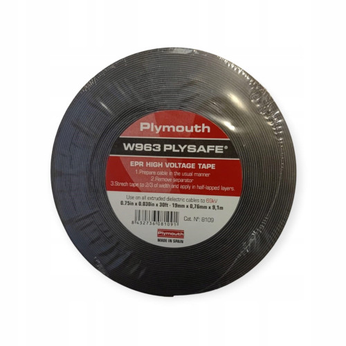 Plysafe αυτοσυνδυαζόμενη μονωτική ταινία 69kV 19mm/0,76mm/9,1m