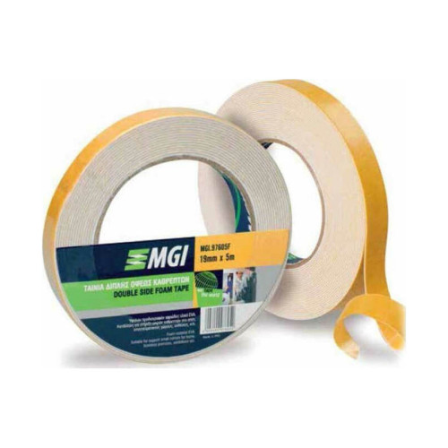 MGI - Αφρώδης Αυτοκόλλητη Αφρώδης Ταινία Διπλής Όψης 19mmx10m (MGI.97610F)