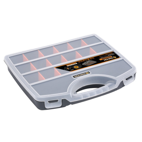 TACTIX - 10" Ταμπακιέρα Πλαστική Μονή με Διάφανο Καπάκι και 18 Θήκες (320017)