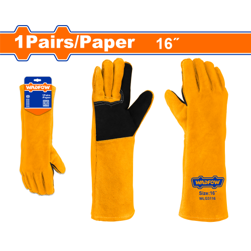 WADFOW ΓΑΝΤΙΑ ΔΕΡΜΑΤΙΝΑ ΗΛΕΚΤΡΟΣΥΓΚΟΛΗΤΩΝ 16'' (WLG3116)