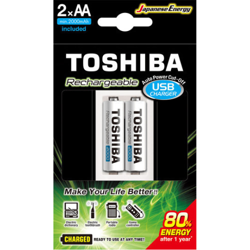 Toshiba AA Rechargeable  & USB Charger