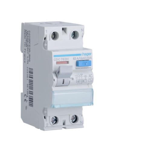 ΡΕΛΕ ΔΙΑΡΡΟΗΣ AC 30mA 2X63A CDC762H