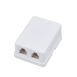 Πρίζα CAT5 UTP Διπλή Επίτοιχη Mini