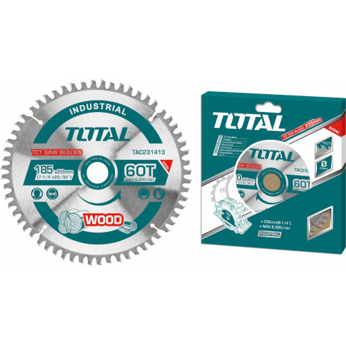 Δίσκος Κοπής Total TAC231413 Ξύλου 185mm με 60 Δόντια 