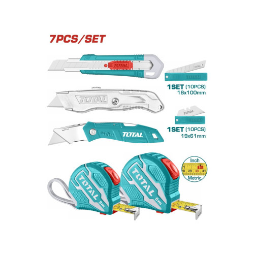 total ΣΕΤ ΜΑΧΑΙΡΙΑ + ΜΕΤΡΟΤΑΙΝΙΕΣ 7τεμ