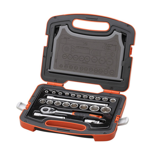 TACTIX - Καρυδάκια 1/2" CR-V Σετ 23 Τεμ, Σε Πλαστική Κασετίνα (365042)