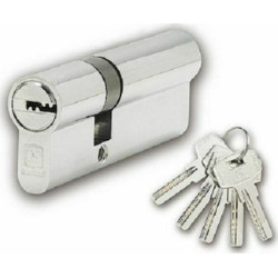Martin Κύλινδρος Κλειδαριάς Ασφαλείας 75mm με 5 Κλειδιά Ασημί