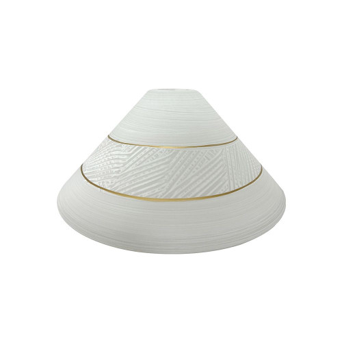 Κρεμαστό Φωτιστικό Γυάλινο Λευκό Ματ/Χρυσό Ματ 300x140mm SP0002