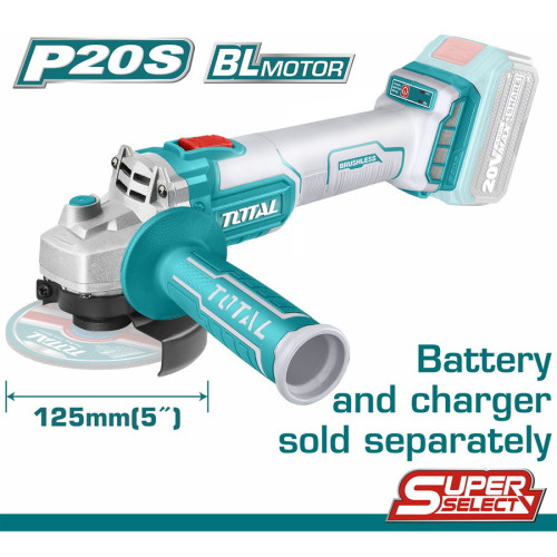 Total Τροχός 125mm Μπαταρίας Brushless με Ρύθμιση Στροφών Solo