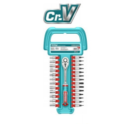 TOTAL Καστάνια Σετ Καρυδάκια 1/4'' 27 Τεμάχια