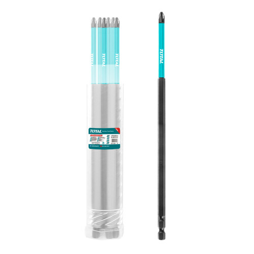 TOTAL Μύτες μαγνητικές μαύρες PH2 250mm Σετ 10 Τεμαχίων 