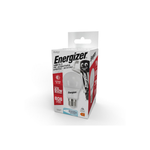 Energizer Λάμπα LED για Ντουί E27 και Σχήμα A60 Ψυχρό Λευκό με Φωτοκύτταρο