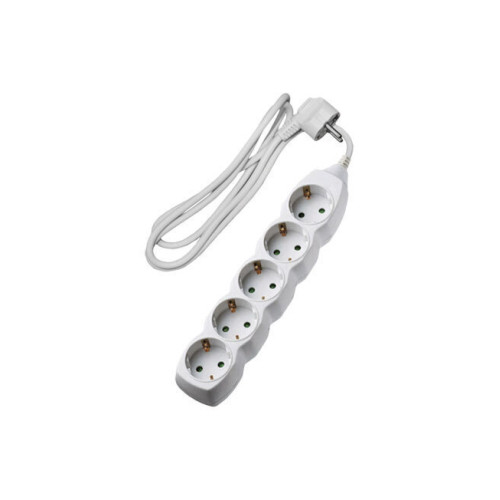 Lucas Πολύπριζο 5 Θέσεων με Καλώδιο 3m Λευκό
