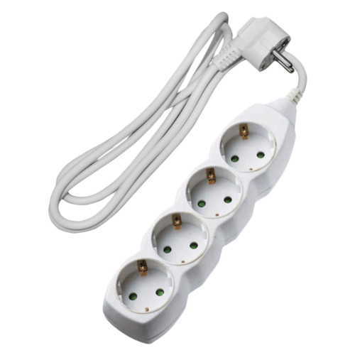 Lucas Πολύπριζο 4 Θέσεων Με Καλώδιο 3m Χωρίς Διακόπτη