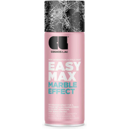 Cosmos Lac Σπρέι Easy Max Marble Effect 923 Ασημί 400ml