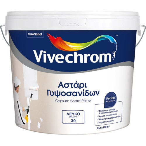 Vivechrom Αστάρι Γυψοσανίδων Eco Υδατοδιαλυτό 9lt