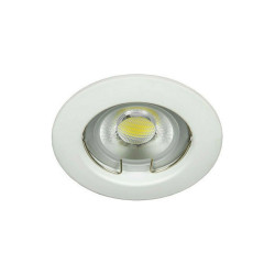 VK Lighting VK/03009G/W Στρογγυλό Μεταλλικό Χωνευτό Σποτ με Ντουί GU10 σε Λευκό χρώμα 7.7x7.7cm