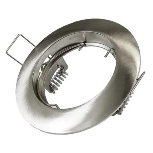 KT LIGHTING Φωτιστικό Σποτ Στρογγυλό Χωνευτό Σταθερό Venus GU5.3 Χρώμιο Ματ
