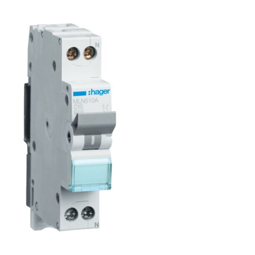 HAGER  ΑΥΤΟΜΑΤΗ ΑΣΦΑΛΕΙΑ  MLN516A C 6KA 1P+N 16Α 1M
