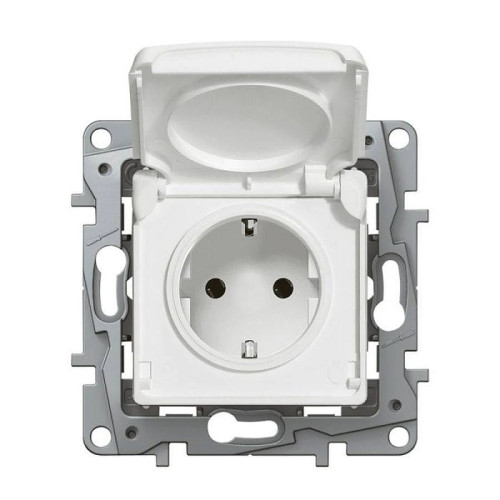 LEGRAND NILOE 764532 Πρίζα Σούκο Με καπάκι 16A 250V Λευκή