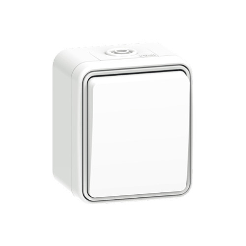 Lucas Πρίζα Σούκο 1 Θέσης Στεγανή Εξωτερική Λευκή ip54