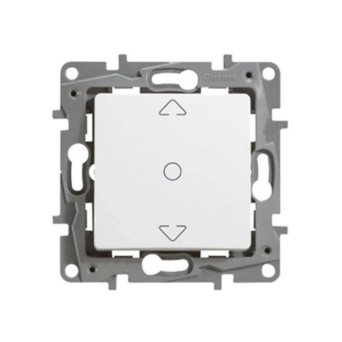 Legrand Niloé Χωνευτός Διακόπτης Τοίχου Ρολών χωρίς Πλαίσιο και Ένα Πλήκτρο Λευκός