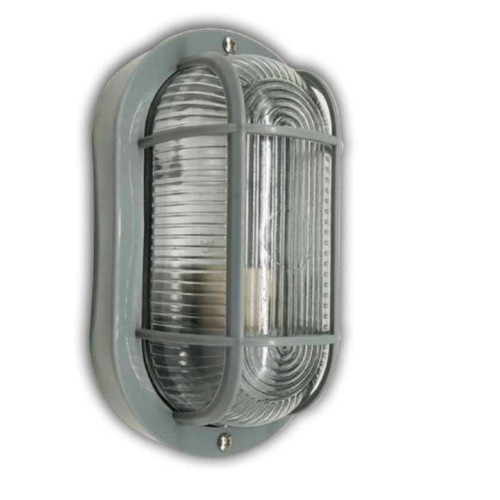 Lucas LED Επιτοίχια Χελώνα Εξωτερικού Χώρου E27 σε Γκρι Χρώμα