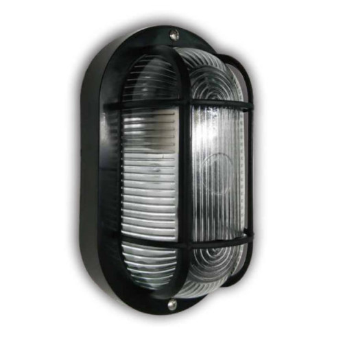 Lucas LED Επιτοίχια Χελώνα Εξωτερικού Χώρου E27 σε Μαύρο Χρώμα