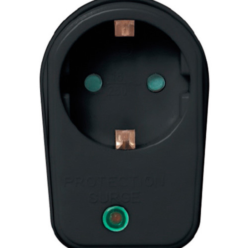 SAS - Μαύρος αντάπτορας προστασίας υπέρτασης δικτύου με 1 θέση σούκο (100-15-120)