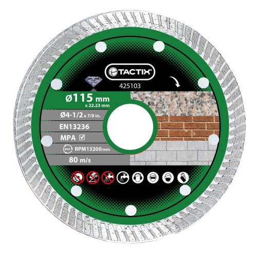 Tactix 425113 Δίσκος Κοπής Δομικών Υλικών 230mm